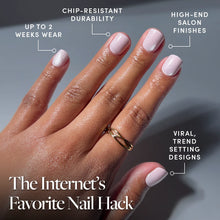 Pink Legacy press-on nails - super short shape, super short length
