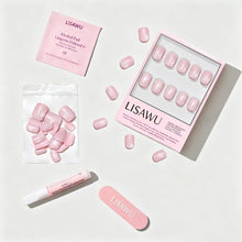 Pink Legacy press-on nails with velvet finish