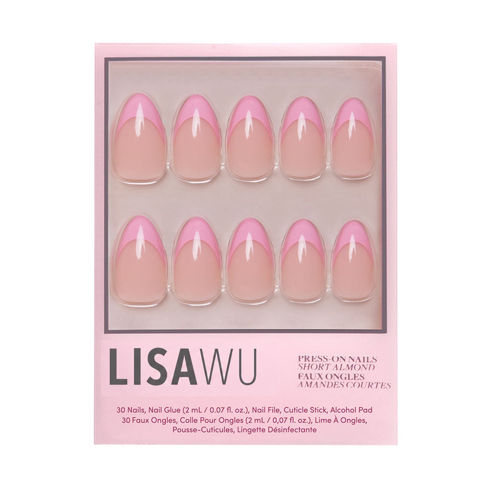 Pink Macaron press-on nails in pink shade