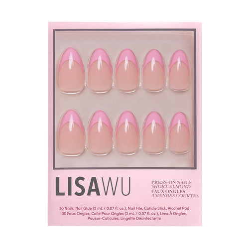 Pink Macaron press-on nails in pink shade