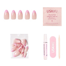 Pink Macaron press-on nails with glossy finish