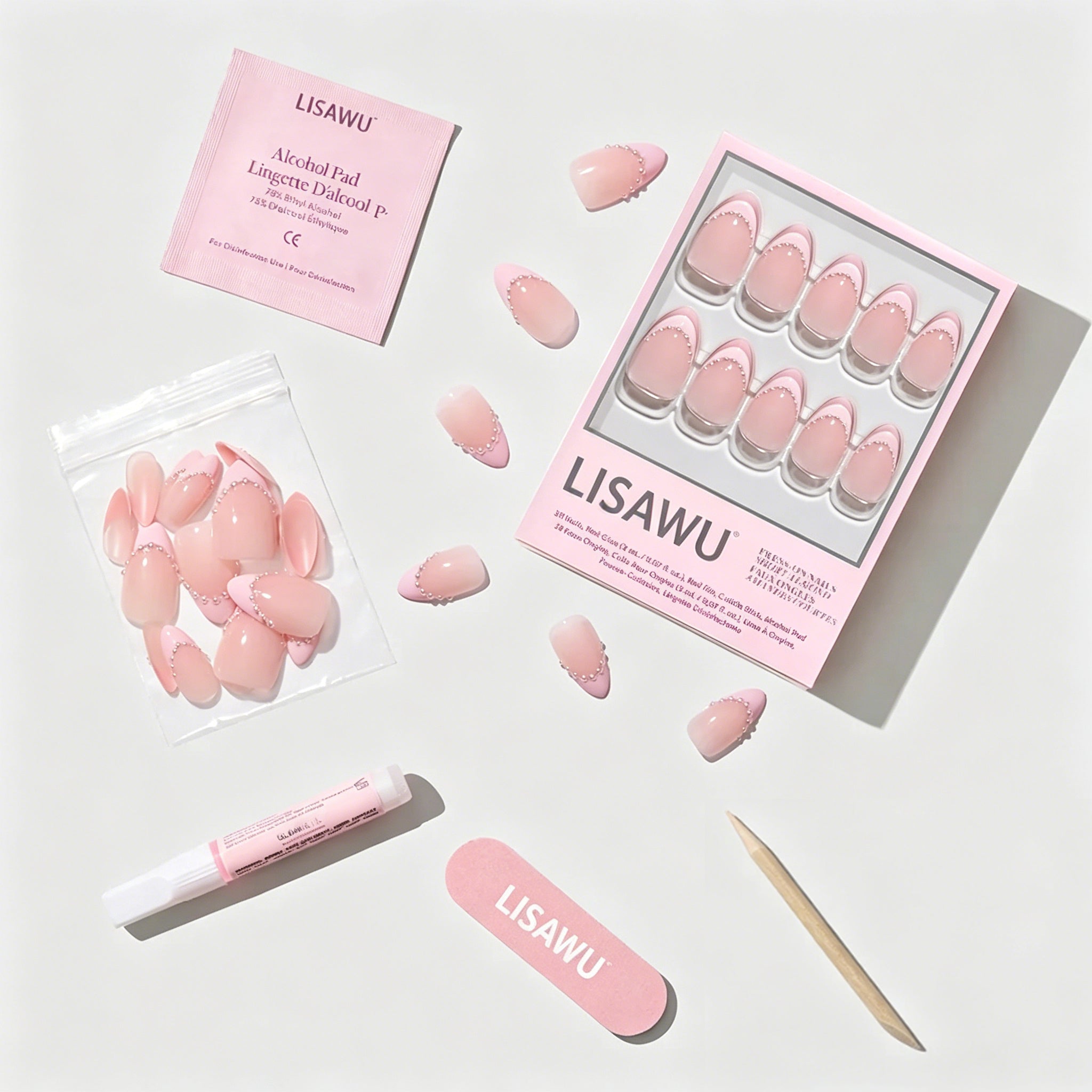 Pink Me Up press-on nails in pink shade
