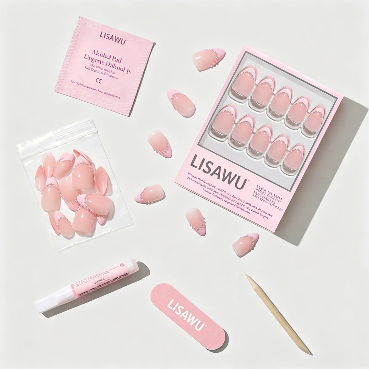Pink Me Up press-on nails in pink shade