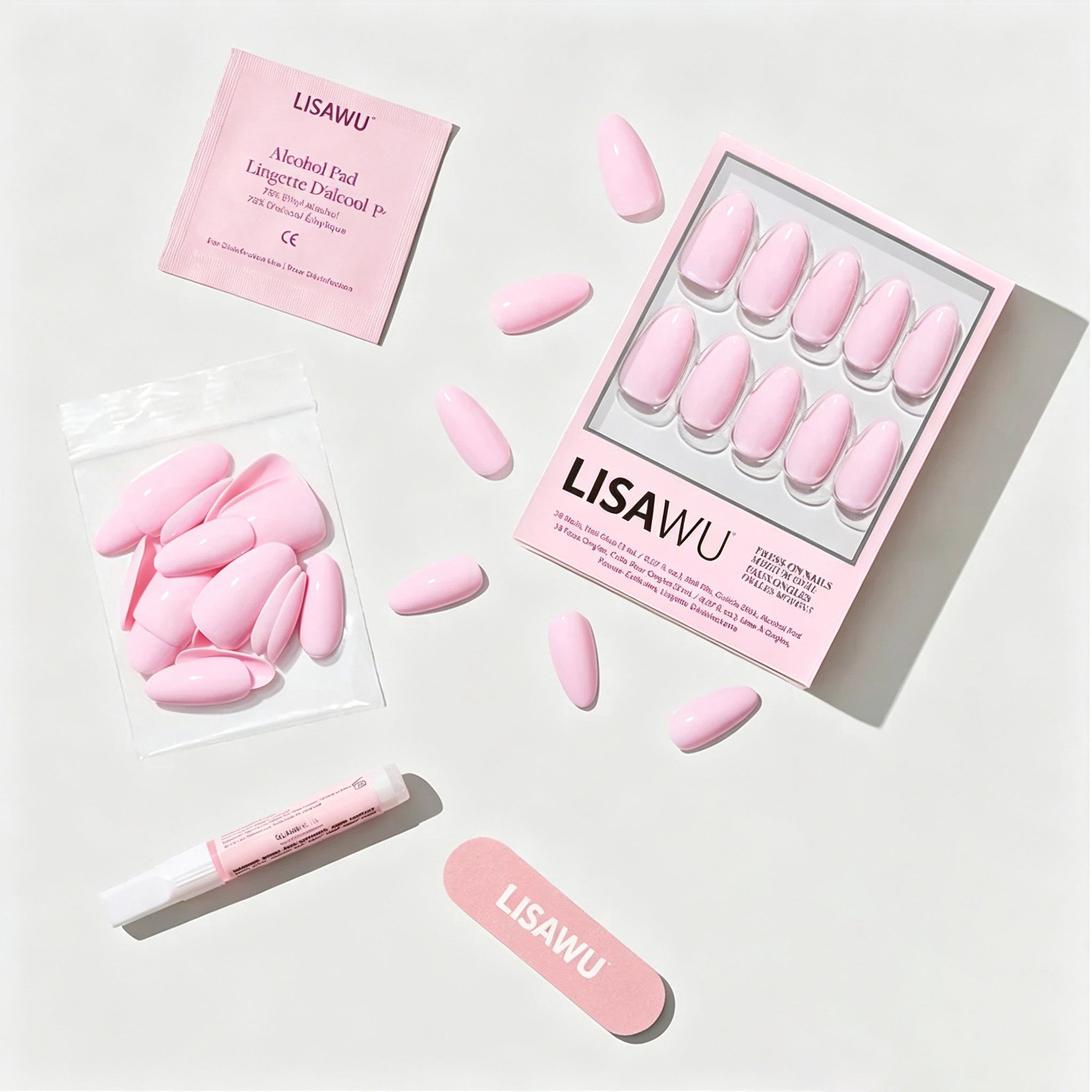 Pink Obsession press-on nails with glossy finish