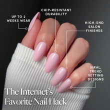 Pink Obsession press-on nails - oval shape, medium length