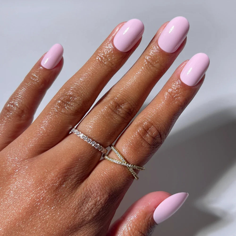 Pink Permission press-on nails in pink shade