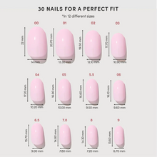 Pink Permission press-on nail bundle - full set view