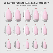 Pink Poise press-on nail bundle - full set view