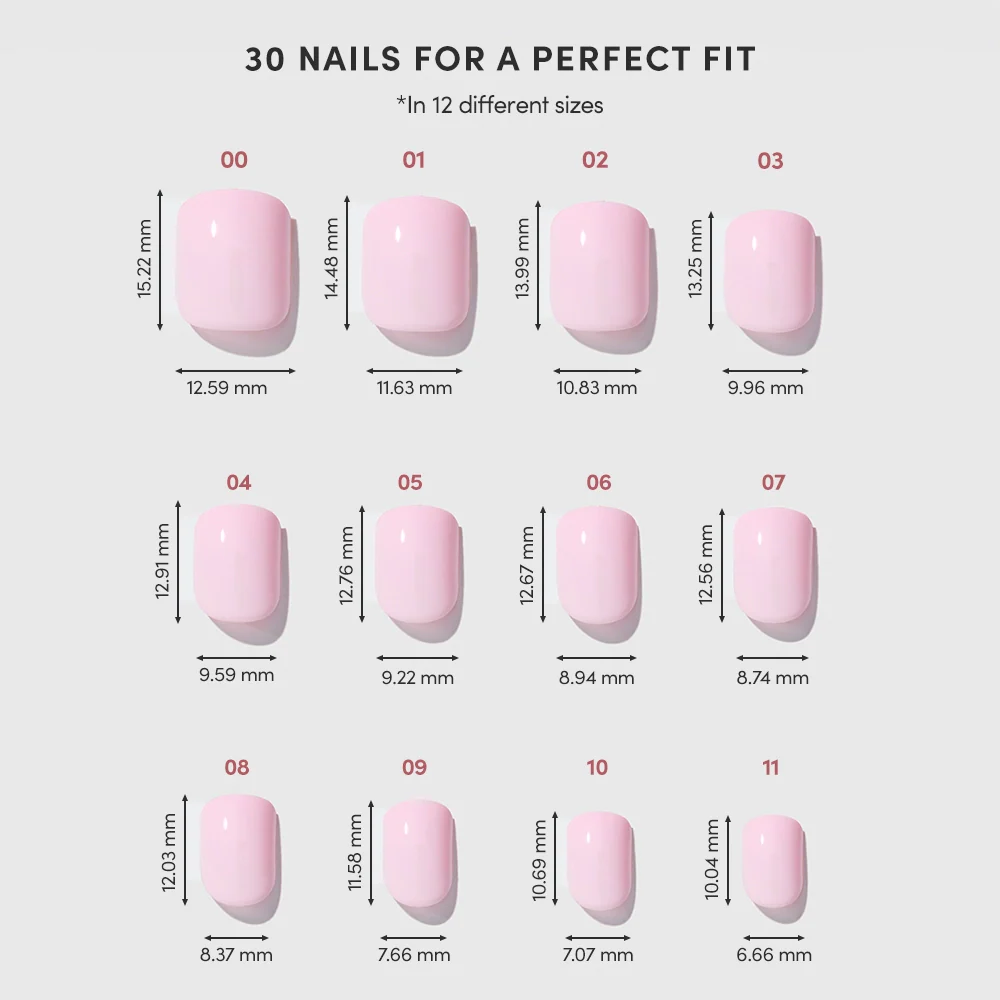 Pink Pop press-on nail design - solid color style detail