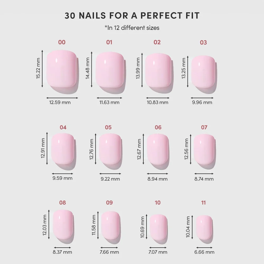 Pink Pop press-on nail design - solid color style detail