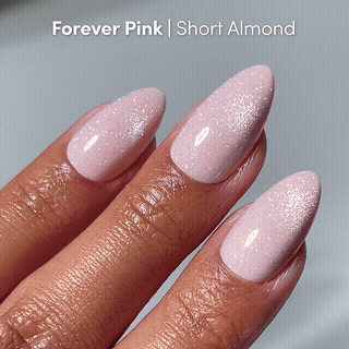 Lisawu Pink Secret press-on nails manicure close-up