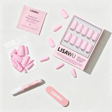 Pink Statement press-on nails - coffin shape, medium length