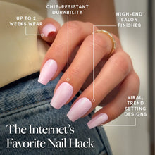 Pink Statement press-on nail design - solid color style detail