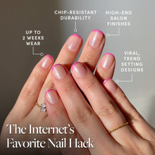 Pink Tutu press-on nails - super short shape, super short length