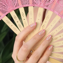 Pink Tutu press-on nail design - solid color style detail