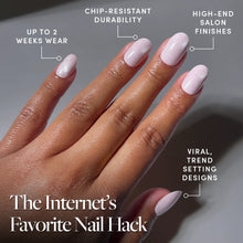 Pink Whisper press-on nails with velvet finish