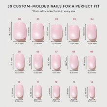 Pinky Promise press-on nail design - solid color style detail