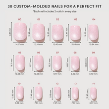 Pinky Promise press-on nail design - solid color style detail