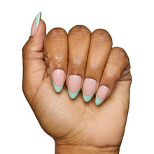 Pistachio Crème press-on nails - almond shape, short length