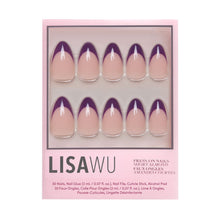 Plum press-on nails in purple shade