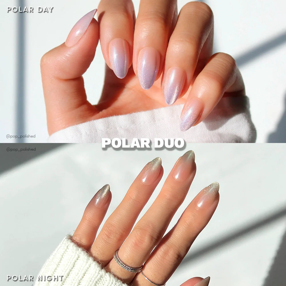 Lisawu Polar Duo press-on nail bundle manicure lifestyle photo