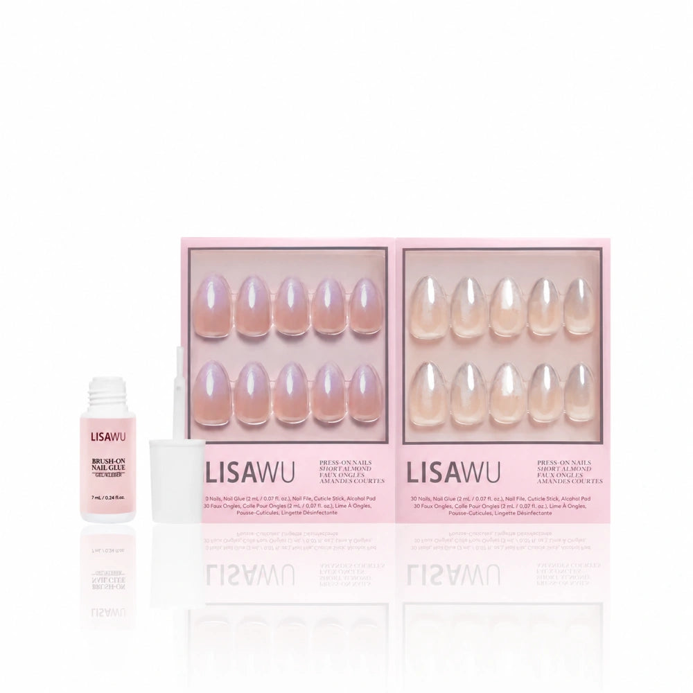 Polar Duo press-on nails in purple shade