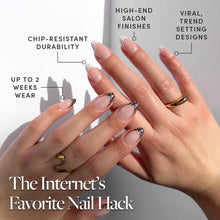 Polka In Positano press-on nail design - french tip style detail