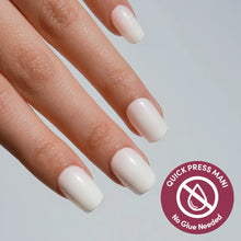 Porcelain press-on nails in white shade