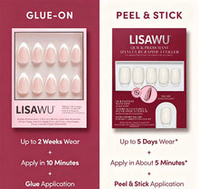 Porcelain press-on nails - square shape, extra short length