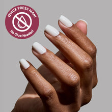 Porcelain press-on nails - square shape, extra short length