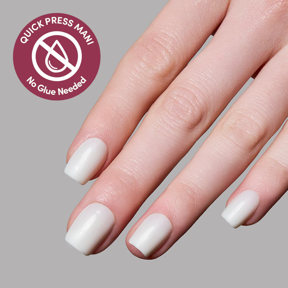 Porcelain press-on nail design - solid color style detail