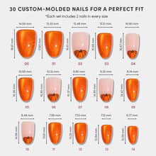 Pumpkin Patch press-on nail design - accent nail style detail