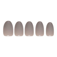 Pure Gray press-on nail design - solid color style detail