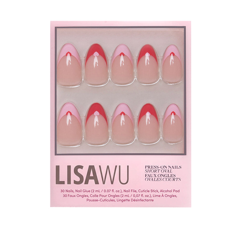 Pure Hearted press-on nails in red shade