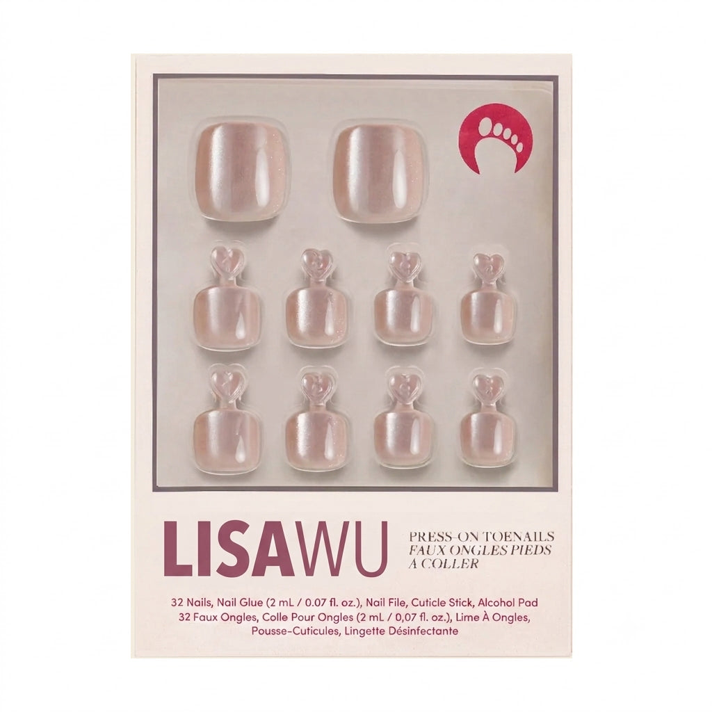 Pure Intentions Toenail press-on nails in white shade