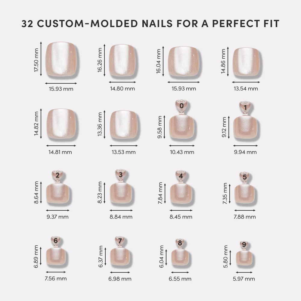 Pure Intentions Toenail press-on nail design - solid color style detail