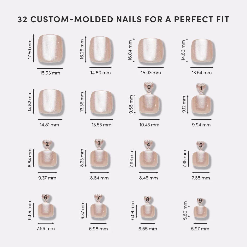 Pure Intentions Toenail press-on nail design - solid color style detail