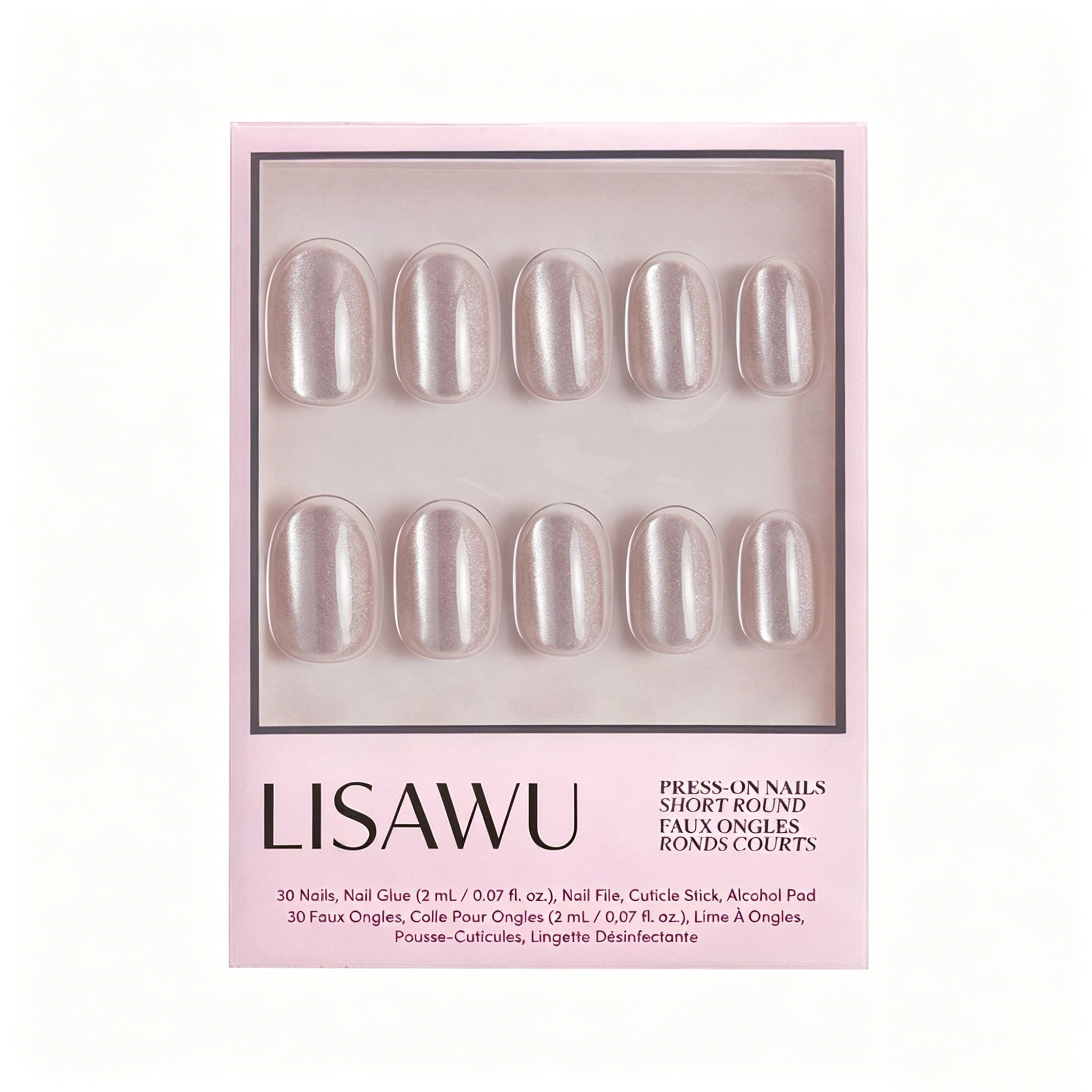 Pure Intentions press-on nails in silver shade