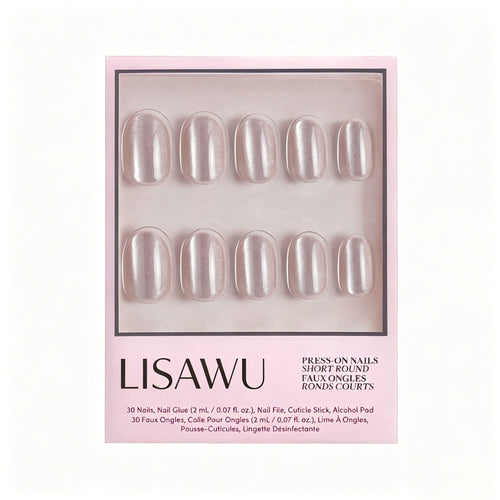 Pure Intentions press-on nails in silver shade