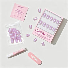 Purple Pixie press-on nails - super short shape, super short length