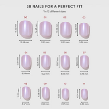 Purple Pixie press-on nail design - solid color style detail