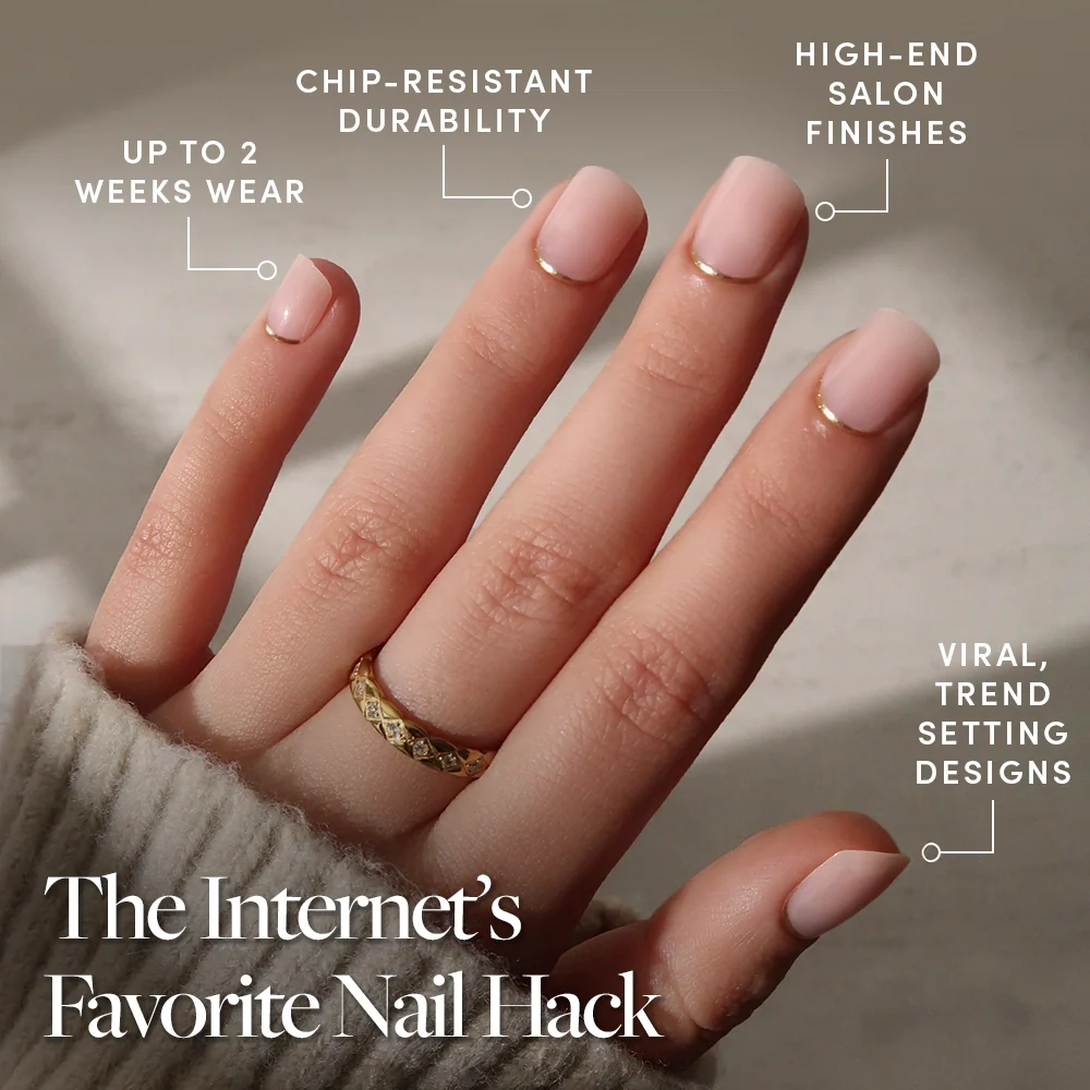 Quiet Luxury press-on nails with glossy finish