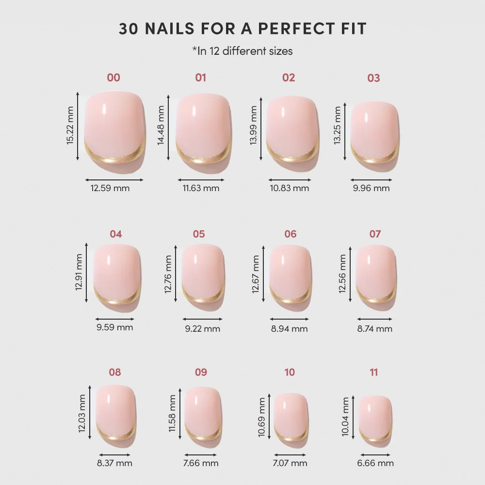Quiet Luxury press-on nails - super short shape, super short length