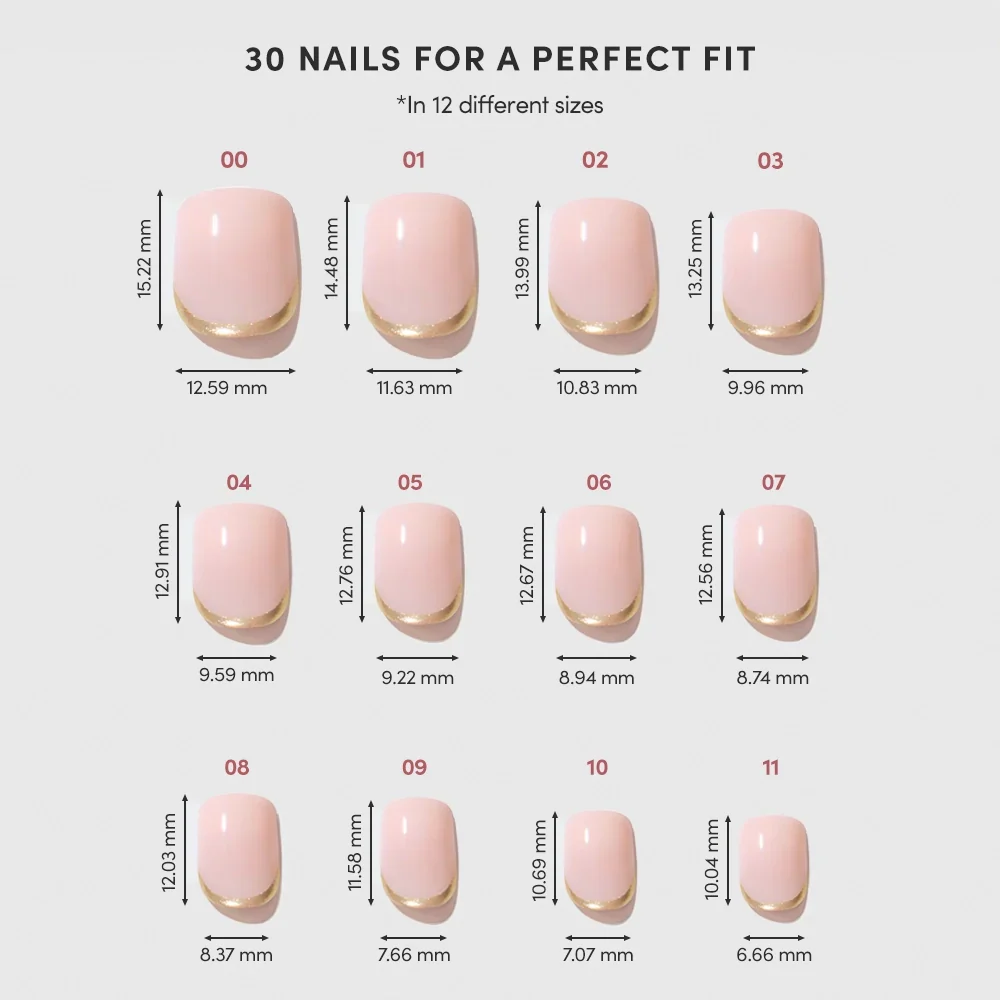 Quiet Luxury press-on nails - super short shape, super short length