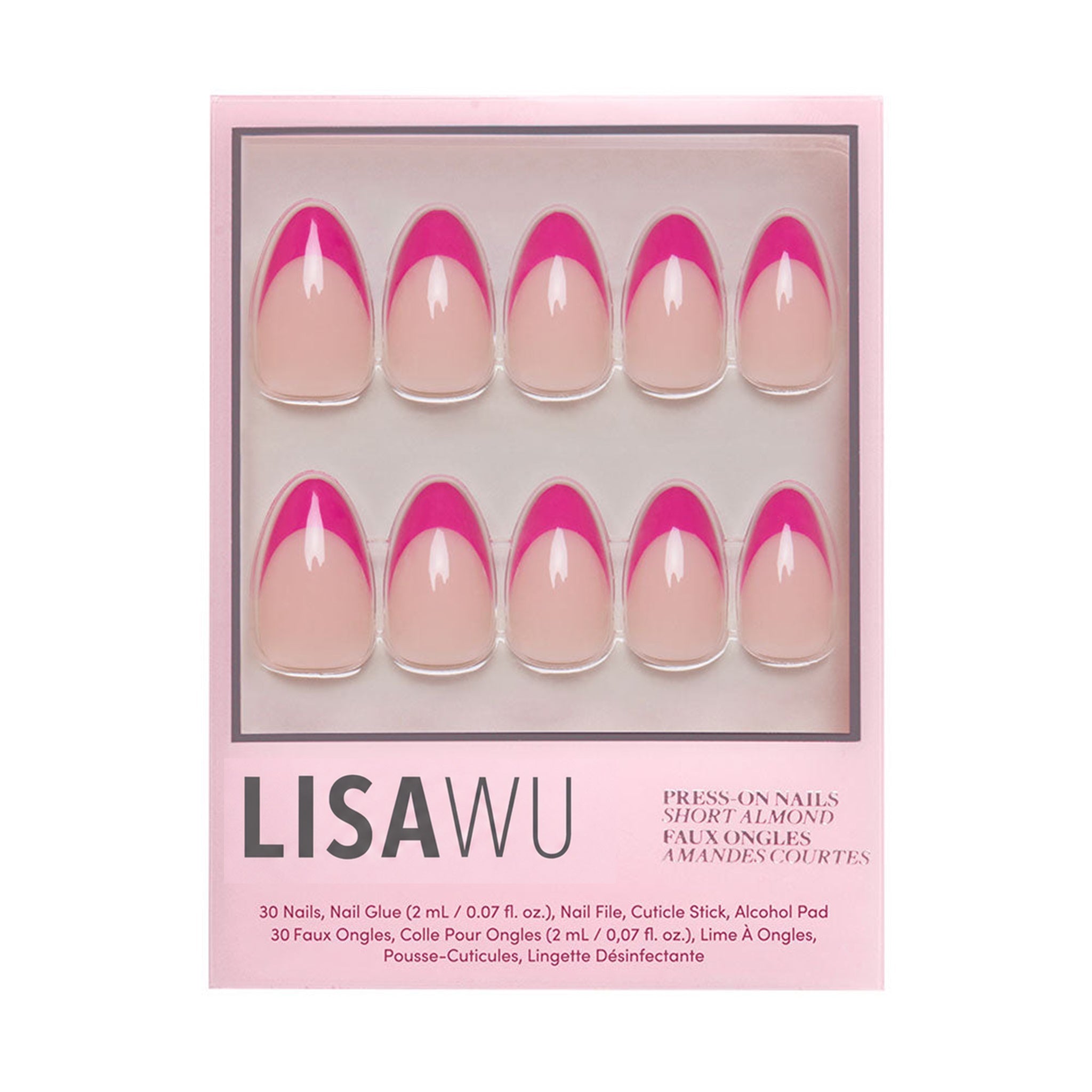 Raspberry Sorbet press-on nails in pink shade