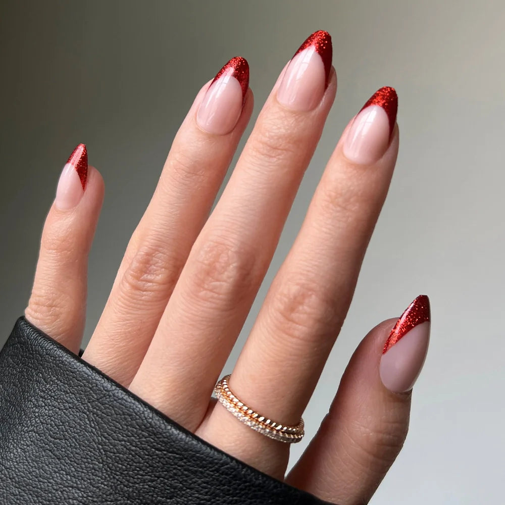 Red Affair press-on nails in red shade