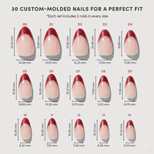 Red Affair press-on nail bundle - full set view