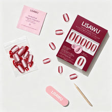 Red Allure press-on nail bundle - full set view