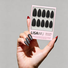 Red Bottom press-on nails with velvet finish