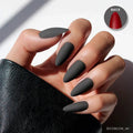Red Bottom press-on nails in black shade